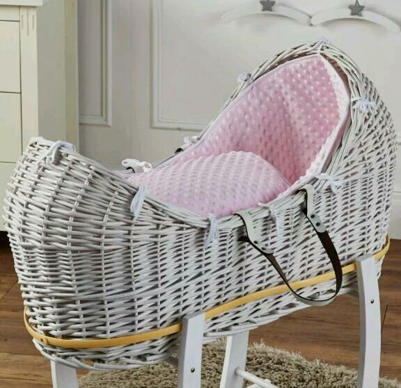 kinder valley white dimple moses basket